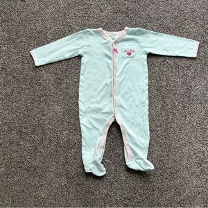 Koala Baby Mint Green/Blue/White Polka Dot Love Bug Snap Up Footie Sleeper, 9 M